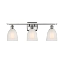 Brushed Satin Nickel / White