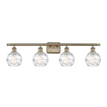 Antique Brass / Clear Deco Swirl