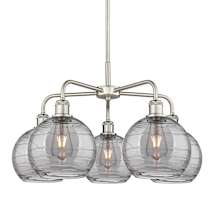 Satin Nickel / Light Smoke Deco Swirl