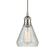 Brushed Satin Nickel / Clear Crackle