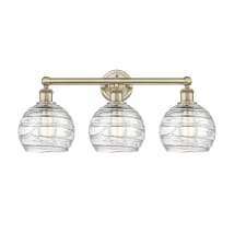 Antique Brass / Clear Deco Swirl