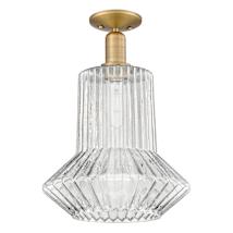 Brushed Brass / Clear Fluted