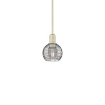 Antique Brass / Light Smoke Deco Swirl