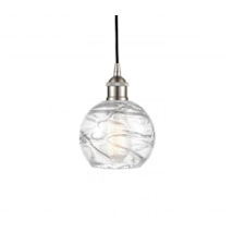 Brushed Satin Nickel / Clear Deco Swirl