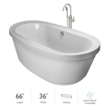 White / Brushed Nickel Tub Filler
