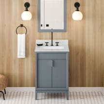 Blue Steel / White Carrara