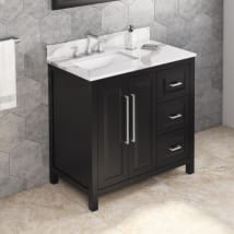 Black / Calacatta Vienna Quartz Top
