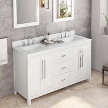 White / White Carrara Marble Top