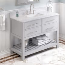 Grey / White Carrara Marble Top