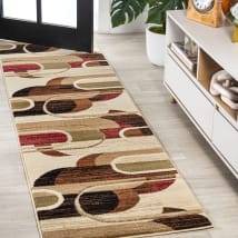 Cream / Brown / Red