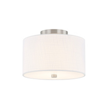 Brushed Nickel / White