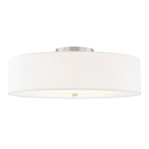 Brushed Nickel / White