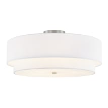 Brushed Nickel / White