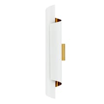 Matte White / Polished Brass