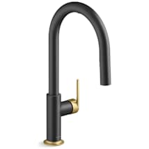Matte Black / Brushed Moderne Brass