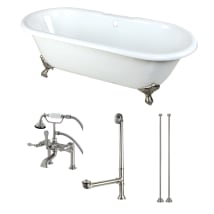 White / Brushed Nickel Feet