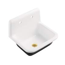 White / Brushed Brass