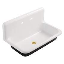 White / Brushed Brass