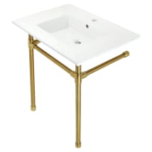 White / Brushed Brass