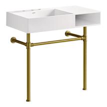 Matte White / Brushed Brass