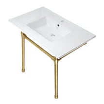White / Brushed Brass