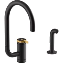 Matte Black with Moderne Brass