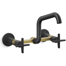 Matte Black with Brushed Moderne Brass