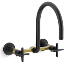 Matte Black with Brushed Moderne Brass