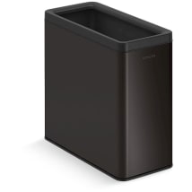 Umbra Brim 13 Gallon Trash Can with Lid and Stainless Steel Foot Pedal, Black