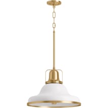 White / Brushed Modern Brass