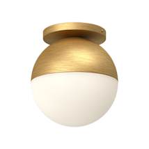 Brushed Gold / Opal Glass