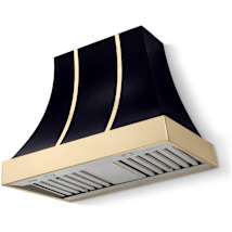 Gloss Black / Polished Brass Trim