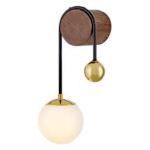 Bright Brass / Walnut