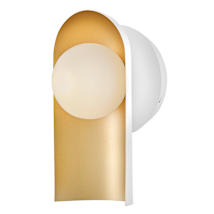 Satin Off-White / Lacquered Brass