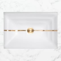 White Glass with Gold