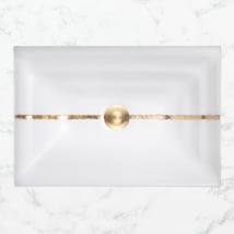 White Glass with Brass