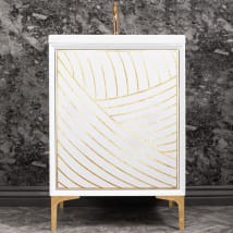 White / Polished Brass