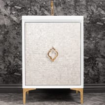 White / Polished Brass