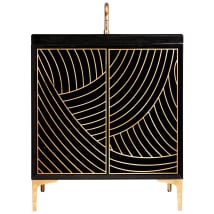 Black / Polished Brass