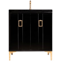 Black / Polished Brass