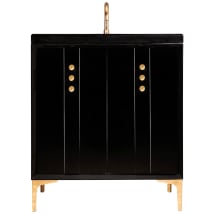 Black / Polished Brass