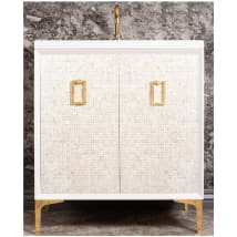 White / Polished Brass