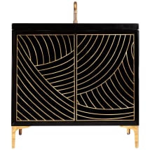 Black / Polished Brass