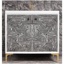 White / Polished Brass