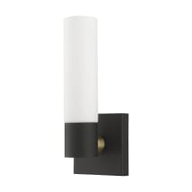 Textured Black with Antique Brass Accent