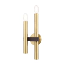 Satin Brass with Bronze Accents