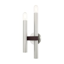 Brushed Nickel with Bronze Accents