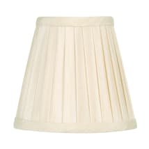 Off White Pleat Empire Silk Clip Shade