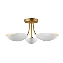 White / Natural Aged Brass