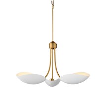 White / Natural Aged Brass